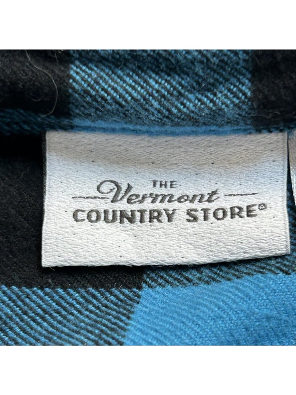 The Vermont Country Store Shirt Womens XL Blue Plaid Flannel Button Up Casual - Picture 3 of 11